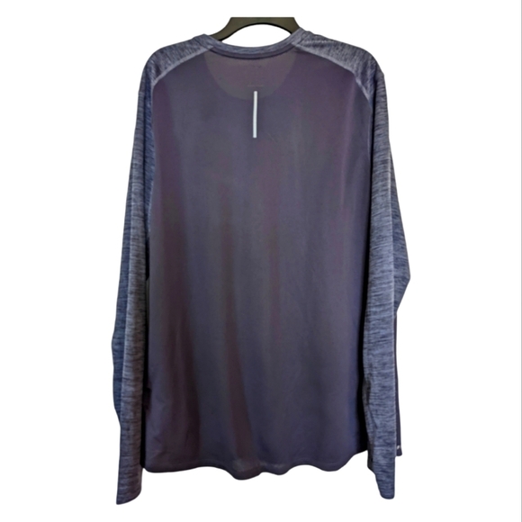 Nike Men's Running Dri-Fit 2-Tone Blue  Long Sleeve Size XXL - Picture 3 of 3